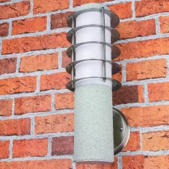 Easylight Außenwandlampe IP44 Stein Optik E27 Aluminium BRIGHTON* Außenwandleuchten|Moderne Lampen