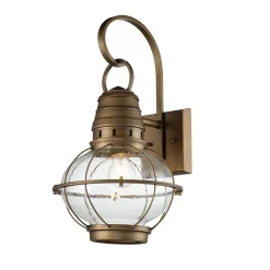 Elstead Außenwandlampe Kugelschirm Aluminium Glas 51 cm hoch IP44* Außenwandleuchten|Gartenlaternen