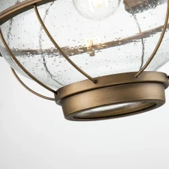 Elstead Außenwandlampe Kugelschirm Aluminium Glas 51 cm hoch IP44* Außenwandleuchten|Gartenlaternen