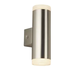 Outlet Searchlight Außenwandlampe LED Up Down in Silber IP44 3000 K H: 17 cm