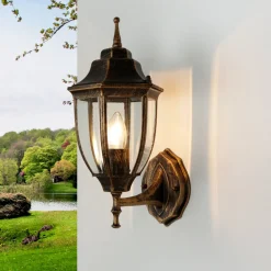 Sale Easylight Außenwandlampe LYON Schwarz Kupfer E27 Rustikal