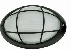 Lido Außenwandlampe Maritim oval B:22cm IP44 E27 Schwarz* Außenleuchten Antik|Außenwandleuchten