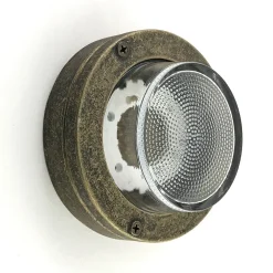 Andromeda Außenwandlampe Messing Glas D: 14 cm IP64 G9 rund DIANA* Außenwandleuchten|Messinglampen