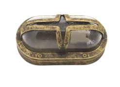 Online Andromeda Außenwandlampe Messing Glas E27 IP64 B: 23 cm Maritim