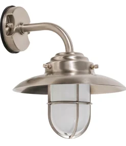 Hot Lido Außenwandlampe Messing Glas Maritim IP43 Hof Haus