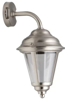 Lido Außenwandlampe Messing in Nickel Rustikal Haus Hof* Außenleuchten Antik|Außenleuchten Messing