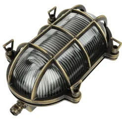 Lido Außenwandlampe Messing Maritim IP64 Haus Terrasse* Metall Lampen|Messinglampen