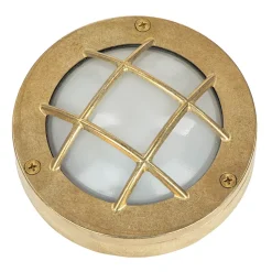 Lido Außenwandlampe Messing Maritim rund Terrasse Haus* Außenwandleuchten|Rustikale Lampen