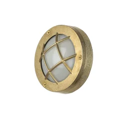 Lido Außenwandlampe Messing Maritim rund Terrasse Haus* Außenwandleuchten|Rustikale Lampen