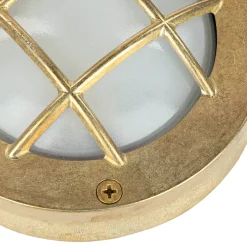 Lido Außenwandlampe Messing Maritim rund Terrasse Haus* Außenwandleuchten|Rustikale Lampen