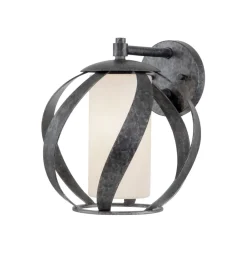 Online Elstead Außenwandlampe Metall Glas E27 IP44 H: 28,2 cm dekorativ