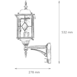 New Elstead Außenwandlampe mit Bewegungsmelder Vintage Design