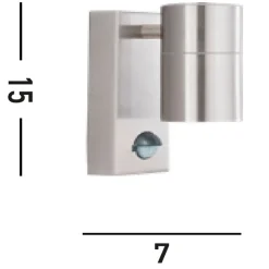 Sale Searchlight Außenwandlampe mit Bewegungssensor Metall GU10 IP44