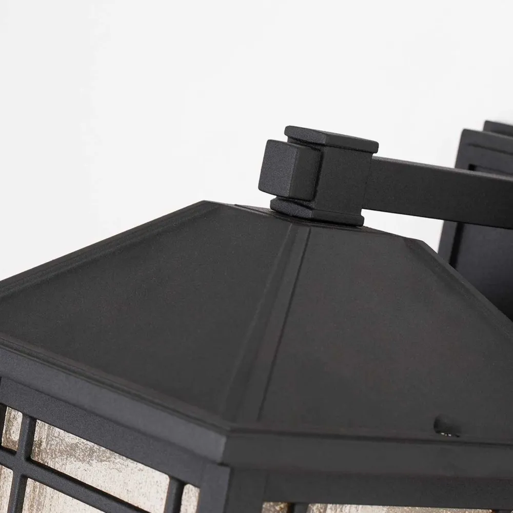 Elstead Außenwandlampe Rustikal H: 32,6 cm IP44 Schwarz