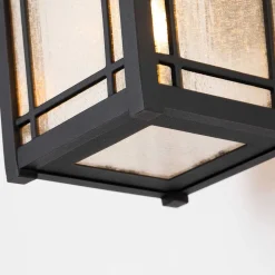 Elstead Außenwandlampe Rustikal H: 32,6 cm IP44 Schwarz