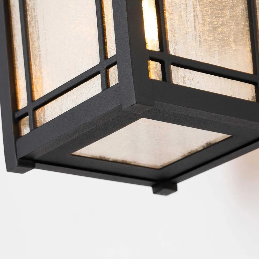 Elstead Außenwandlampe Rustikal H: 32,6 cm IP44 Schwarz