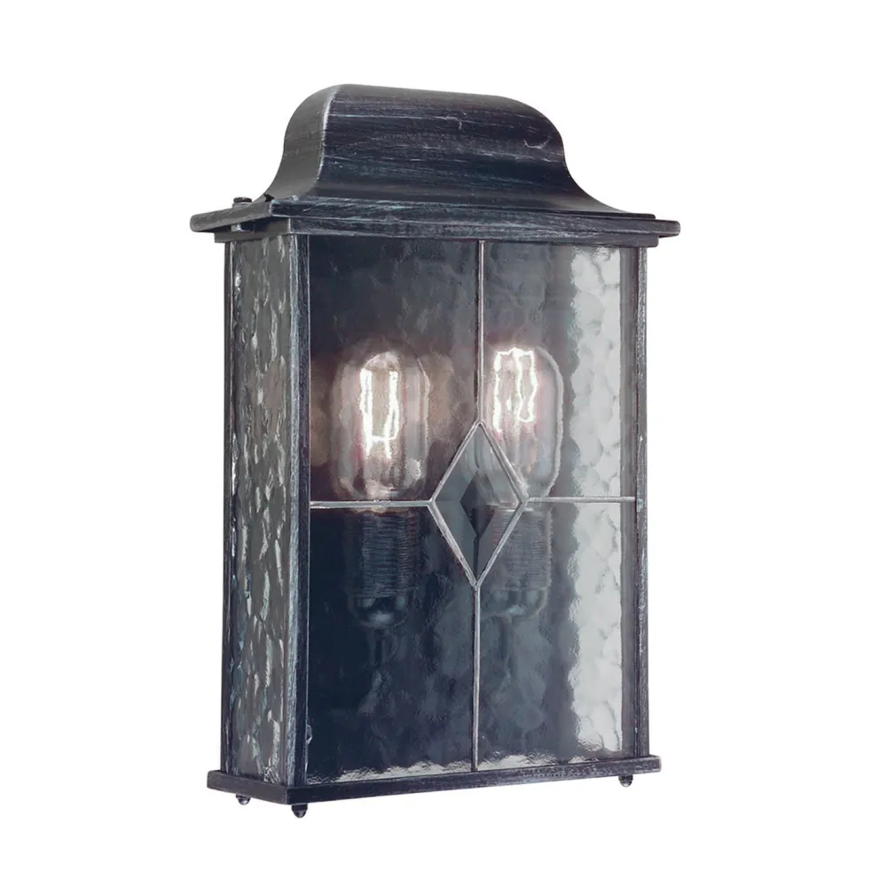 Clearance Elstead Außenwandlampe THOMPSON Ornamentglas Vintage Design