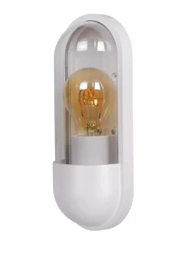 Discount Außenwandlampe Weiß IP54 H:24 cm Balkon Terrasse Modern