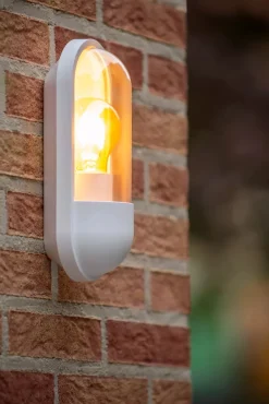 Discount Außenwandlampe Weiß IP54 H:24 cm Balkon Terrasse Modern