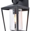 Hot Eco-Light Außenwandleuchte Aluminium Glas H:28,8 cm IP44 Schwarz