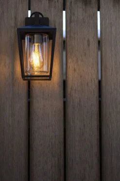 Hot Eco-Light Außenwandleuchte Aluminium Glas H:28,8 cm IP44 Schwarz