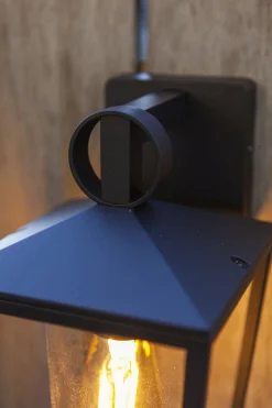 Hot Eco-Light Außenwandleuchte Aluminium Glas H:28,8 cm IP44 Schwarz