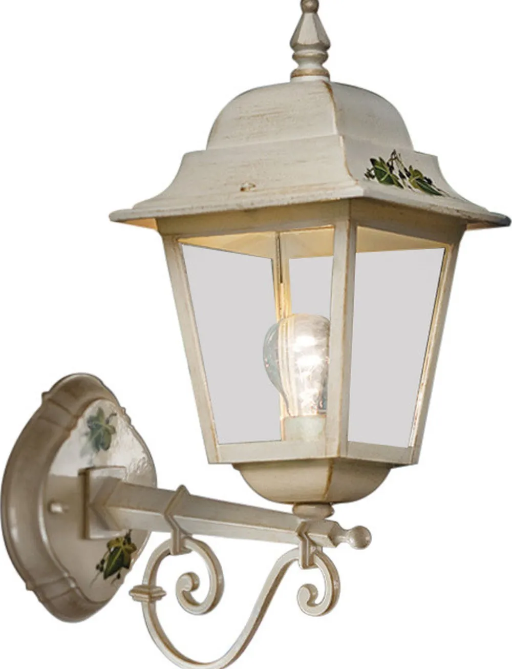 Ferroluce Außenwandleuchte Aluminium 44 cm hoch IP43 E27 Rustikal* Metall Lampen|Rustikale Lampen