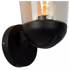 Outlet Außenwandleuchte Aluminium Glas Schwarz IP44 E27 Garten
