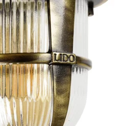 Best Lido Außenwandleuchte Antik aus Echt-Messing KORFU