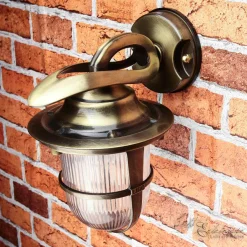 Best Lido Außenwandleuchte Antik aus Echt-Messing KORFU