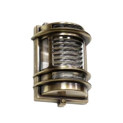 Clearance Lido Außenwandleuchte aus Messing Antik halbrund GRACIA