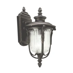 Elstead Außenwandleuchte Bronze IP44 Riffelglas Rustikal* Außenwandleuchten|Vintage Lampen