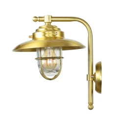 Lido Außenwandleuchte 30cm hoch Messing Haus Maritim IP43* Messinglampen|Metall Lampen