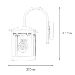 Hot Harms Import Außenwandleuchte Creme