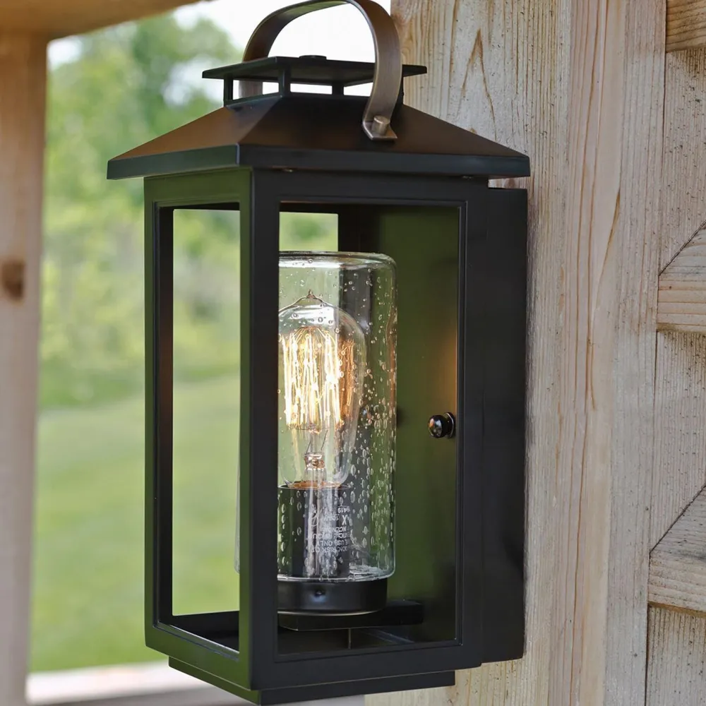 Discount Elstead Außenwandleuchte E27 35,5 cm hoch IP44 Schwarz