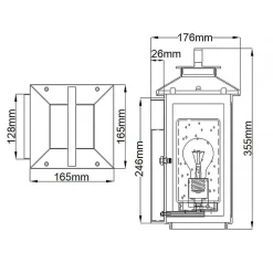 Discount Elstead Außenwandleuchte E27 35,5 cm hoch IP44 Schwarz