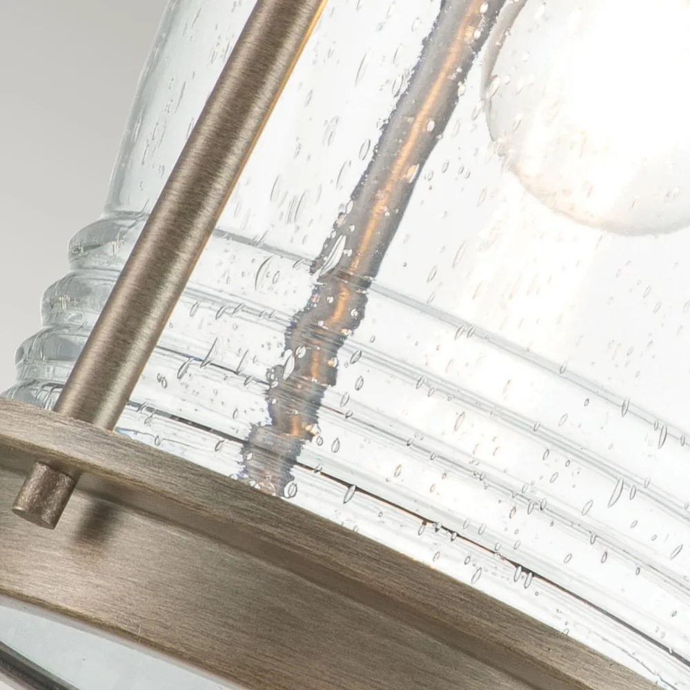 Elstead Außenwandleuchte E27 IP44 40,4 cm hoch Vintage Glas Alum* Außenwandleuchten|Gartenlaternen