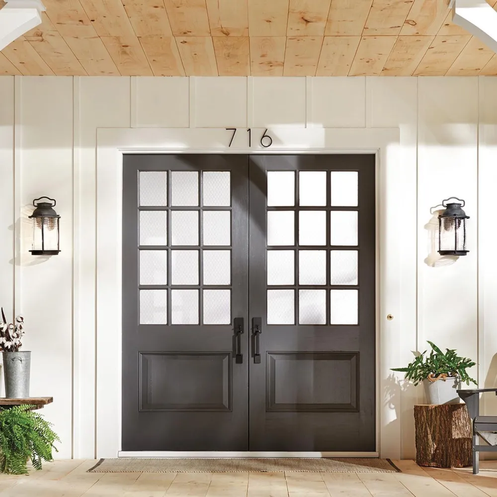 Elstead Außenwandleuchte E27 IP44 40,4 cm hoch Vintage Glas Alum* Außenwandleuchten|Gartenlaternen