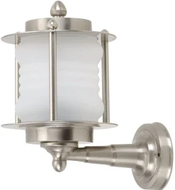 New Lido Außenwandleuchte Echt-Messing Glas IP64 Maritim Hof