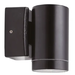 Hot Lido Außenwandleuchte Echt-Messing GU10 IP64 10 cm hoch Schwarz