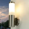 Easylight Außenwandleuchte Edelstahl Silber Ø8cm H:34cm* Metall Lampen|Moderne Lampen