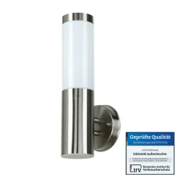 Easylight Außenwandleuchte Edelstahl Silber Ø8cm H:34cm* Metall Lampen|Moderne Lampen