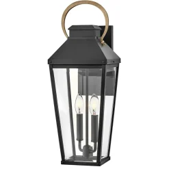 Elstead Außenwandleuchte Glas Aluminium E14 IP44 55,6 cm hoch* Metall Lampen|Rustikale Lampen