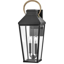Elstead Außenwandleuchte Glas Aluminium E14 IP44 55,6 cm hoch* Metall Lampen|Rustikale Lampen