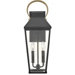 Elstead Außenwandleuchte Glas Aluminium E14 IP44 55,6 cm hoch* Metall Lampen|Rustikale Lampen