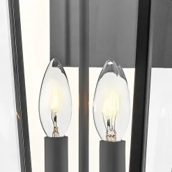 Elstead Außenwandleuchte Glas Aluminium E14 IP44 55,6 cm hoch* Metall Lampen|Rustikale Lampen