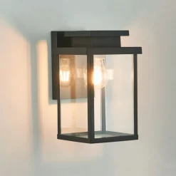 Sale Eco-Light Außenwandleuchte Glas Aluminium Modern E27 IP44 H:28 cm