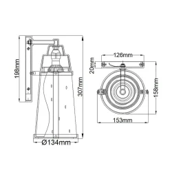 Elstead Außenwandleuchte GU10 LED IP44 3000 K warmweiß Vintage* Stofflampen|Vintage Lampen