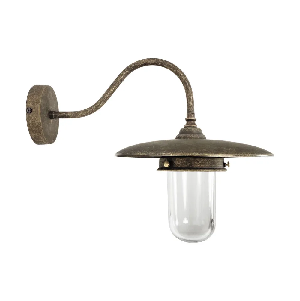 Giovanni Battista Außenwandleuchte in Bronze Antik matt IP44 E27 Messing