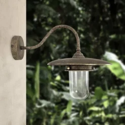 Giovanni Battista Außenwandleuchte in Bronze Antik matt IP44 E27 Messing